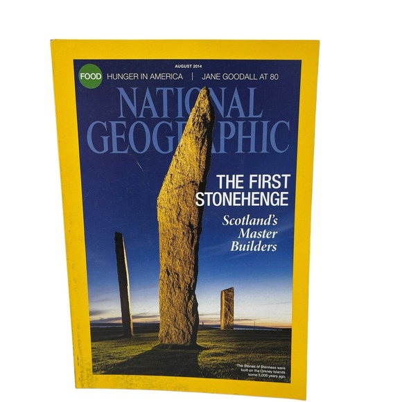National Geographic Other - National Geographic Magazine August 2014 First Stonehenge, Jane Goodall‎ at 80